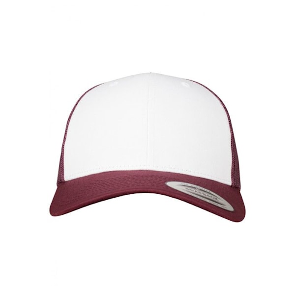 Lippalakki - Flexfit - Retro - Viininpunainen/Valkoinen - Unisex - Kevät/Kesä kastanjebrun/vit Unik storlek