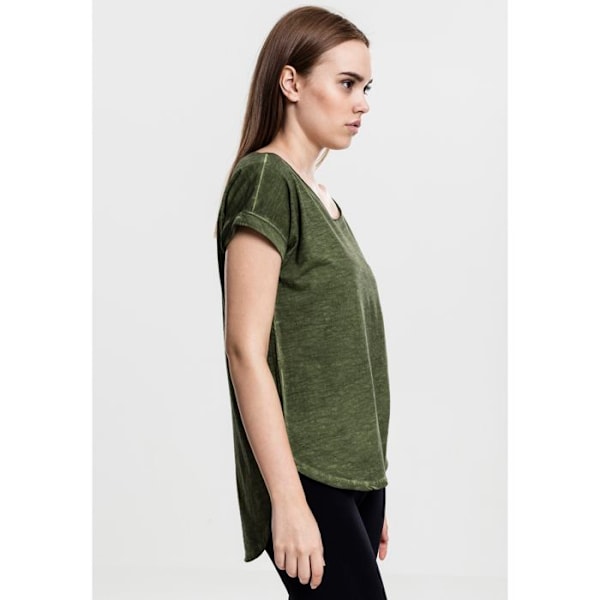 T-shirt dam - Urban Classic - Spray lång - Bordeaux - Korta ärmar - Rundad hals Bordeaux S