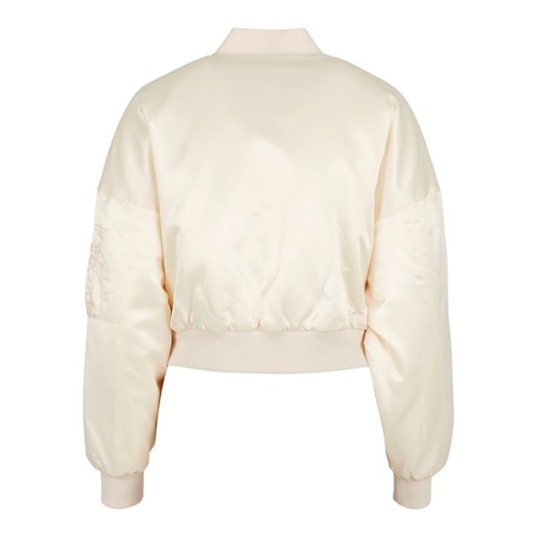 Bomber-nainen - Urban Classics - Ylisuuri satiini - Suuret koot - Tyynypinnoitus - Taffetal lining Vit XXL