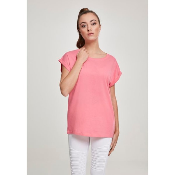 T-paita naisille - Urban Classic - Laajennettu - Vaaleanpunainen - Pitkät hihat - 100% puuvilla rosa XL