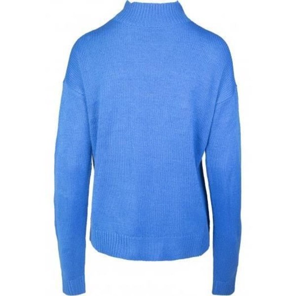 Oversized striktrøje med høj hals Blå S