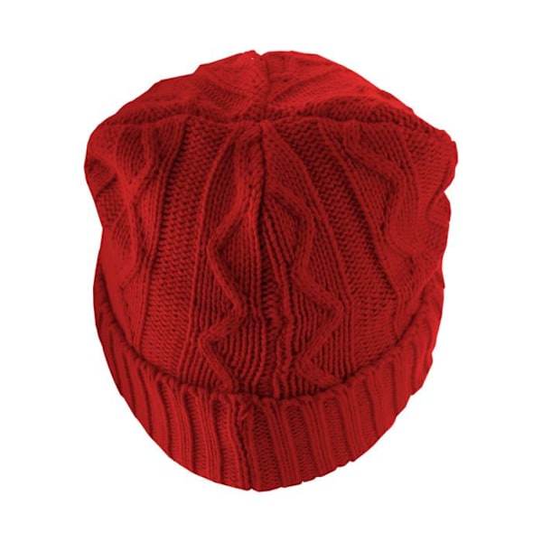 huva - MSTRDS - kabelflik - röd - 100% polyakryl - unisex - höst/vinter Röd Unik storlek