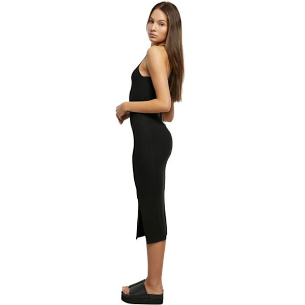 Urban Classics Damer - Midi Rib Stickad Morgonrock Svart XXXXXL