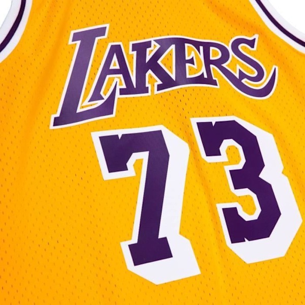Maillot - Los Angeles Lakers - Dennis Rodman - 1998 - 100% Polyester - Utan ärm Gul XL