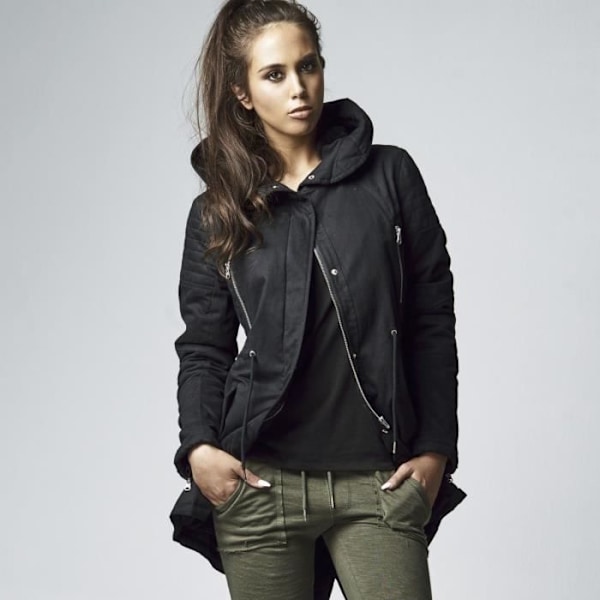 Urban Classics Naisten - SHERPA PARKA musta Svart XL
