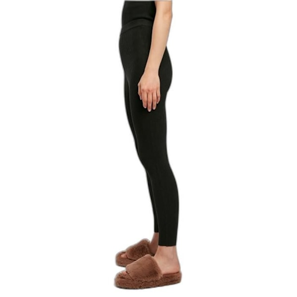 Naisten Urban Classics Rib Knit leggingsit - musta - XL Svart XL