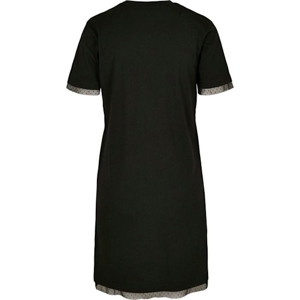 T-shirt Kjole - Urban Classics - Boxy Spidskant - Dentelle - Bomuld - Sort Svart XS