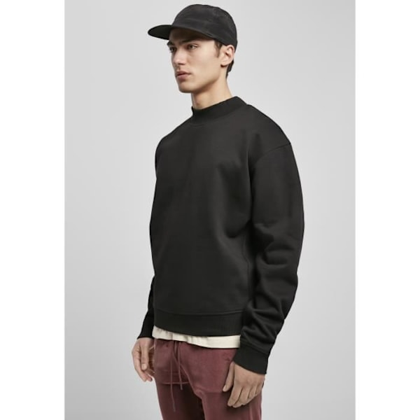 Sweatshirt Urban Classics mock neck crew (GT) - sort - 5XL sort XXXXXL