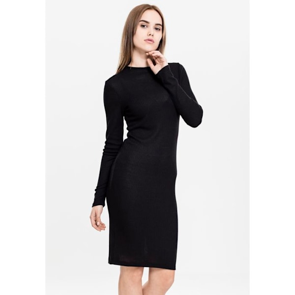 Naisten mekko - Urban Classics - Ribbineulemekko - Pyöreä kaula-aukko - Pitkät hihat - Koko XS - XL sort XL