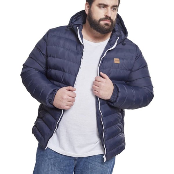 Parka - Urban Classics - Basic Bubble - Dunjakke - Hætte - 2 Lomme på siden marinblå/vit/marinblå S