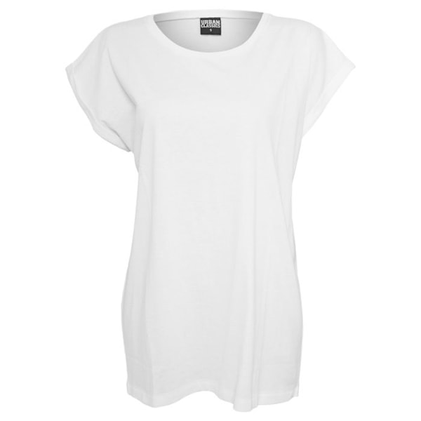 T-shirt dam - Urban Classic - Förlängd - Vit - Långärmad - 100% bomull Vit XS