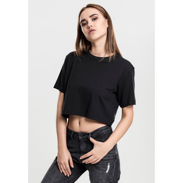 T-shirt dam - URBAN CLASSICS - Oversized - 100% bomull - Korta ärmar - Rundad hals svart XL