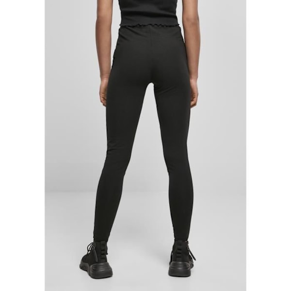 Legging dame Urban Classics med blonderkant - sort - XS - L