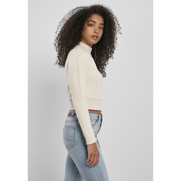 Pull Femme - Urban Classics - Interlock Short Crew - Off White - Rundad Hals - Vuxen Äggskal jag