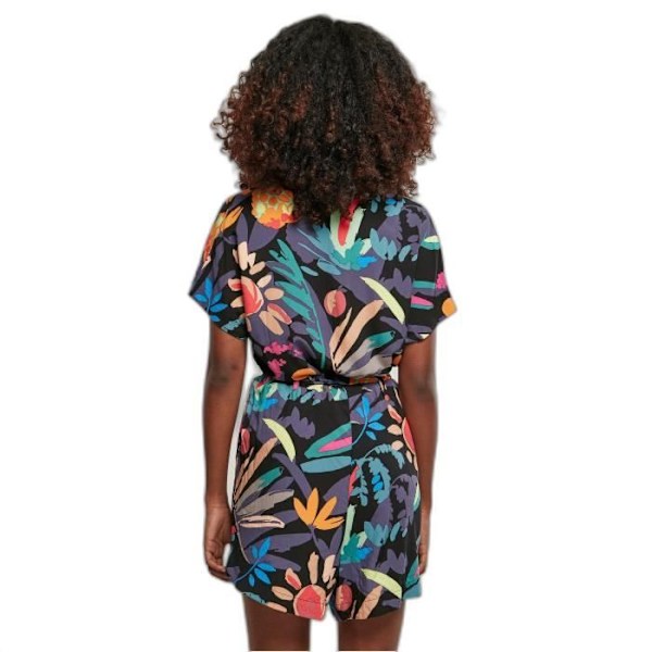 Kort jumpsuit med bælte til kvinder Urban Classics Viscose GT - sort - XXL Svart XXXXL