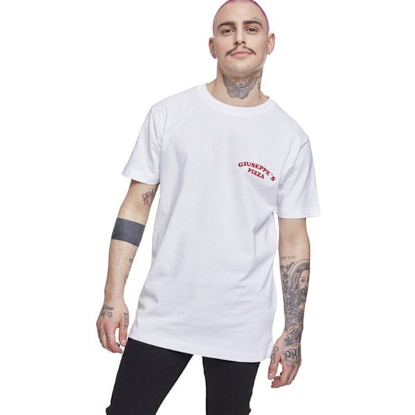 T-paita - Mister Tee - giueppe's pizzeria - Valkoinen - Lyhyet hihat - Säännöllinen hvid L