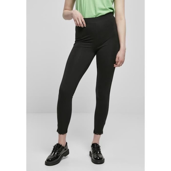 Naisten Urban Classics pitsireunushousut - musta - XS - L