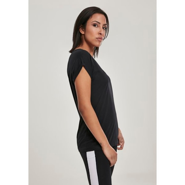 T-shirt kvinde - Urban Classic - V-udskæring - Korte ærmer - Loose fit - Sort sort L