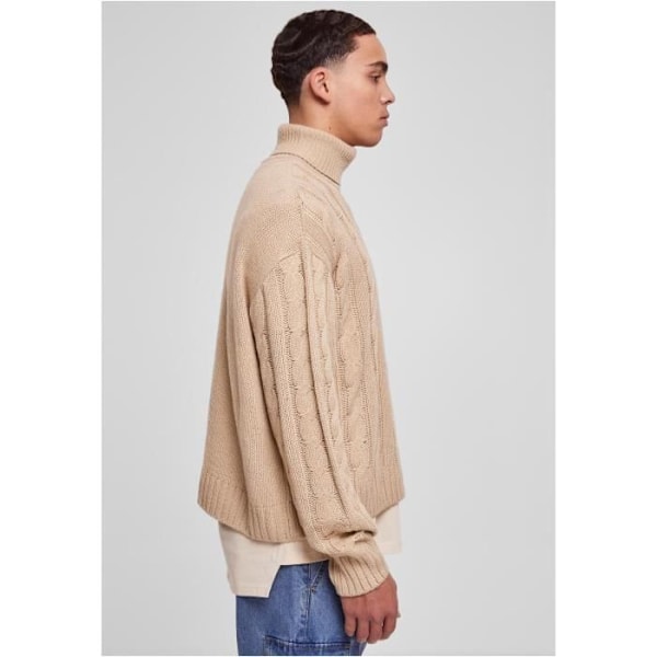 Pull col roulé - Urban Classics - Beige - Kabelmönster - Översized passform - 100% akryl våt sand XL