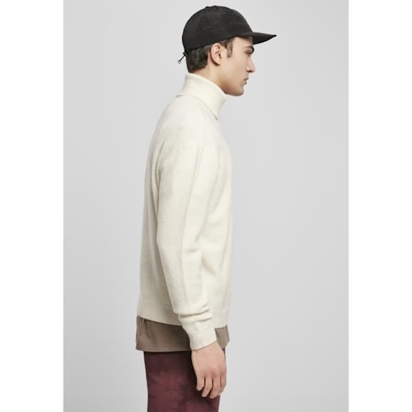 Urban Classics oversized rullkrage plus size tröja - vit Vit XXXXXL