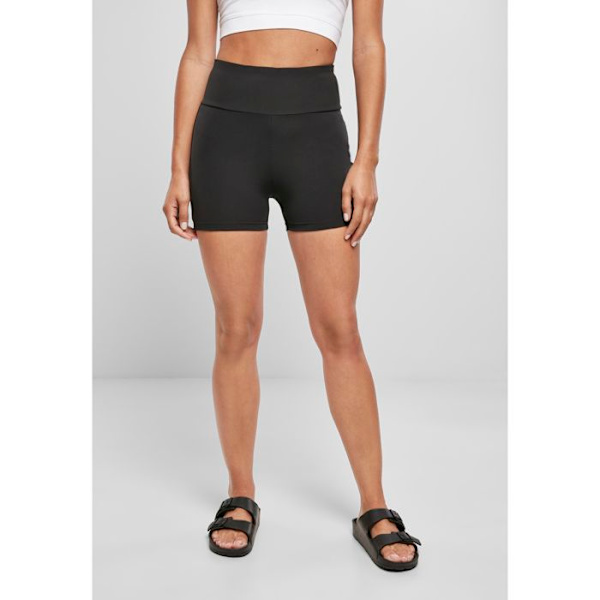 Korkeavyötäröiset naisten shortsit Urban Classics (Iso koko) svart XXXXXL