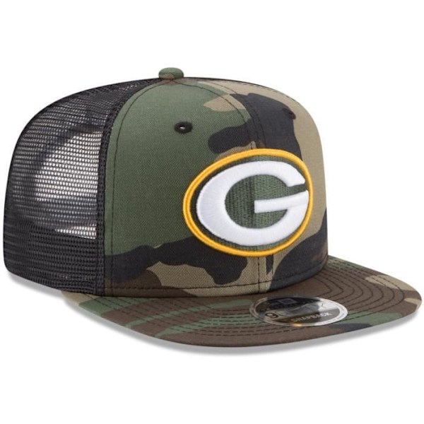 Casquette 9FIFTY - New Era - Green Bay Packers - Puukamouflage - Yksi koko - Trucker Mesh Grön, trä-mönstrad kamouflage