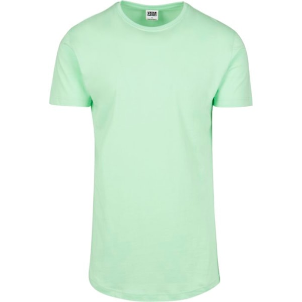 T-shirt Lång - Urban Classics - FORMAD - 100% Bomull - Långa Ärmar - Rund Hals Neon Mynt S