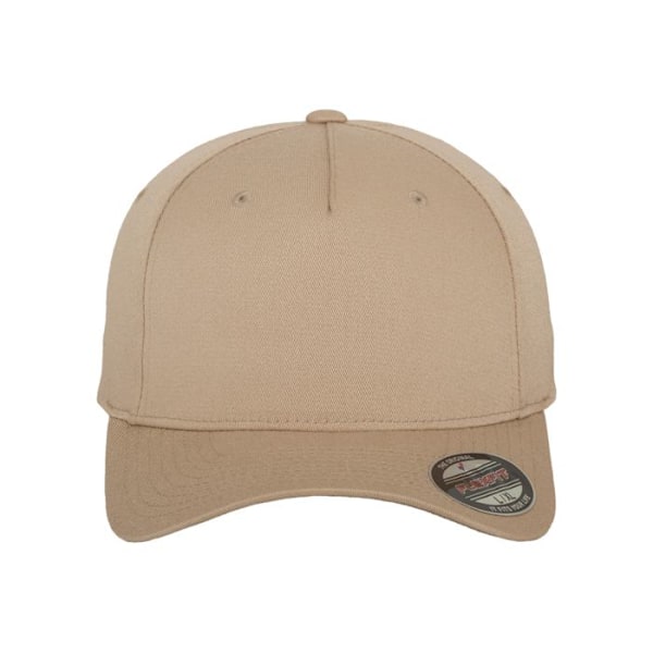 Kasket - Flexfit - 5 panel - Olivengrøn - Beige - Sommer kakigrøn S / M