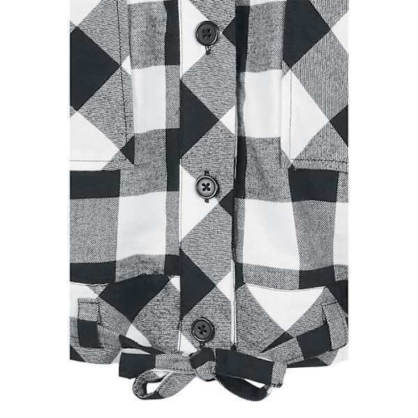 Chemisier Femme - URBAN CLASSICS - Damkorts oversized rutigt skjorta - Svart/vit - Large - Långa ärmar Svart vit XXXL