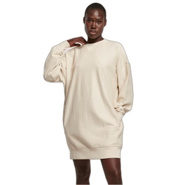 Robe femme Urban Classics Oversized Rib Crewneck - beige - XS Beige jag