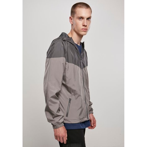 Väst - Klassik - 2-ton tech vindjacka - Svart/Mörkgrå - Unisex - Vuxen svart/mörkgrå jag
