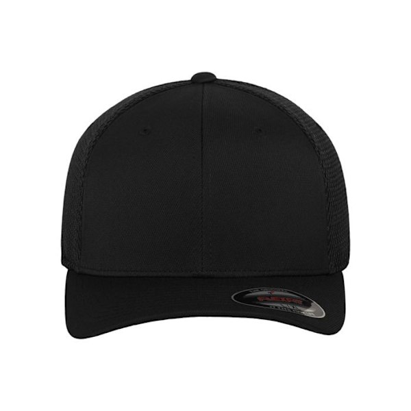 Baseboll keps - Flexfit - Tactel Meh - Svart - Comfortfit - Vår/Sommar svart S / M