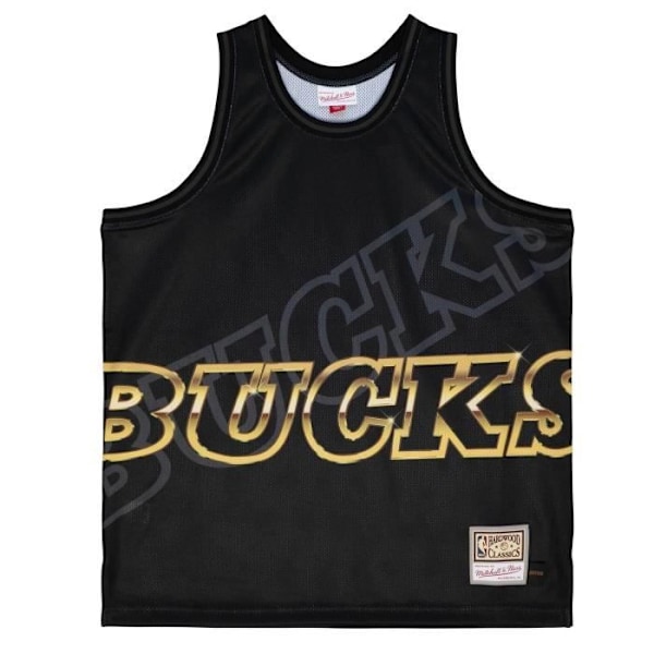 Tanktopp - Milwaukee Bucks - Big Face 4.0 - 100% Poly Mesh - Sublimerad tryck - Rundad halsringning Svart M