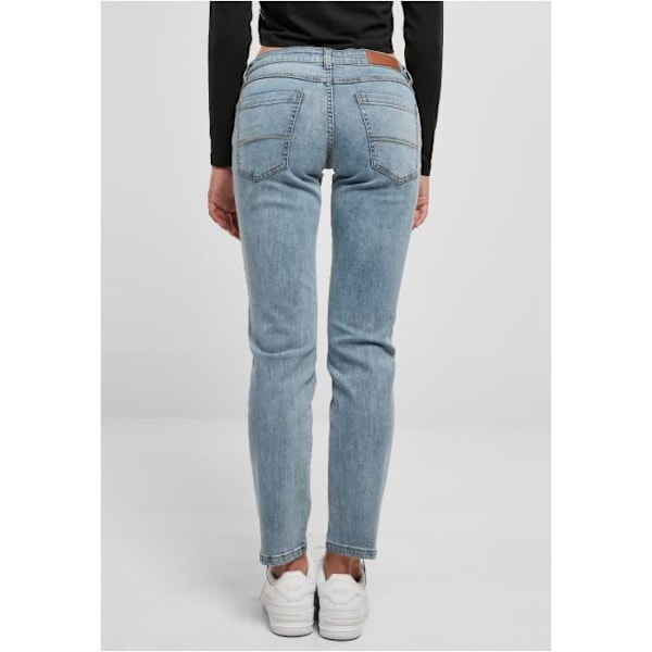 Raka jeans dam - Urban Classics - Hög midja - Blå färg - Bekväm - Trendig stil Tonad ljusblå tvättad 30