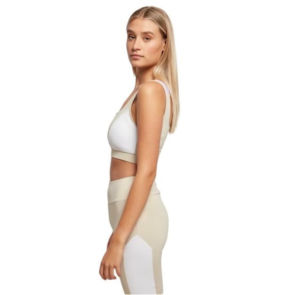 Brassière til kvinder Urban Classics Color Block - beige/hvid - M Beige/hvid M