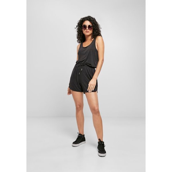 Ærmeløs jumpsuit - Urban Classics - Unikt design - Sort - Modalstof - Foran lommer svart S