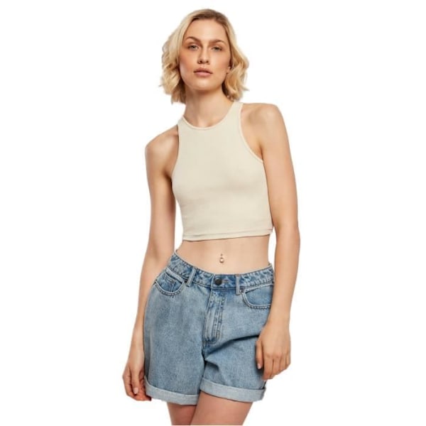 Kvinde Urban Classics Cropped Tanktop - off-white - XL Äggskal XS