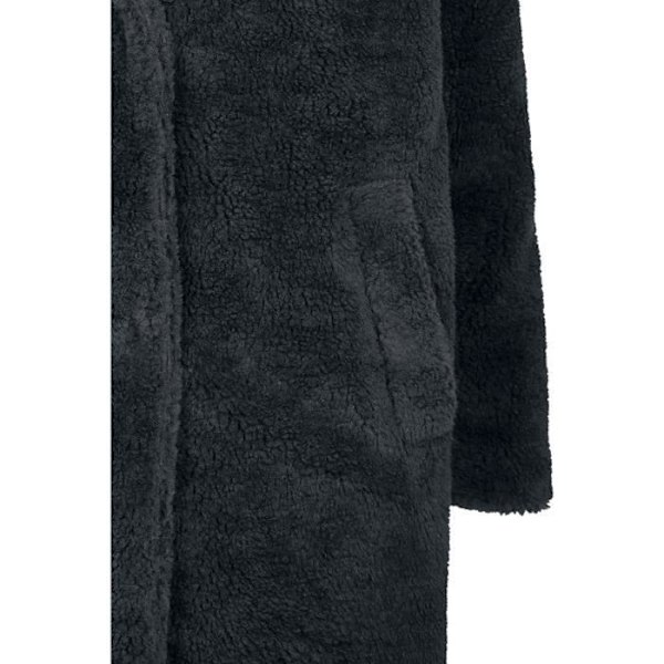 Manteau Sherpa Oversize - Urban Classics - Sort - Lige skæring - Omvendte revers - To store sidelommer Svart XXXXXL