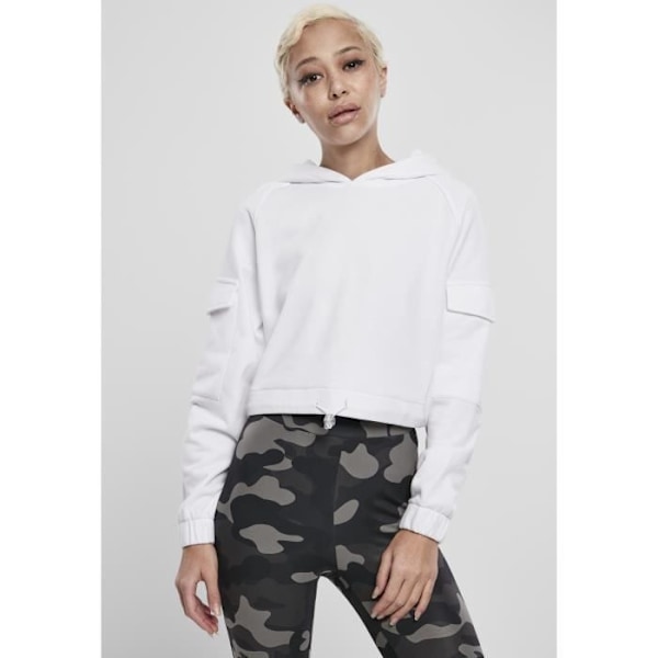 Huppari - Urban Classics - Lyhyt Worker - Valkoinen - Pitkät hihat - Naisille Vit S