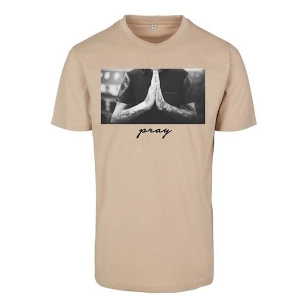 T-paita Urban Classics Pray - vaalean beige - M Äggskal XS