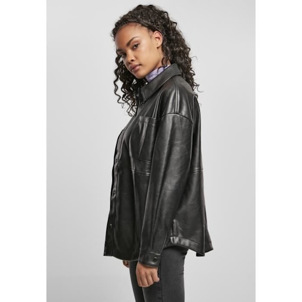 Urban Classics konstläder över damskjorta (GT) - svart - 3XL Svart XXXXL