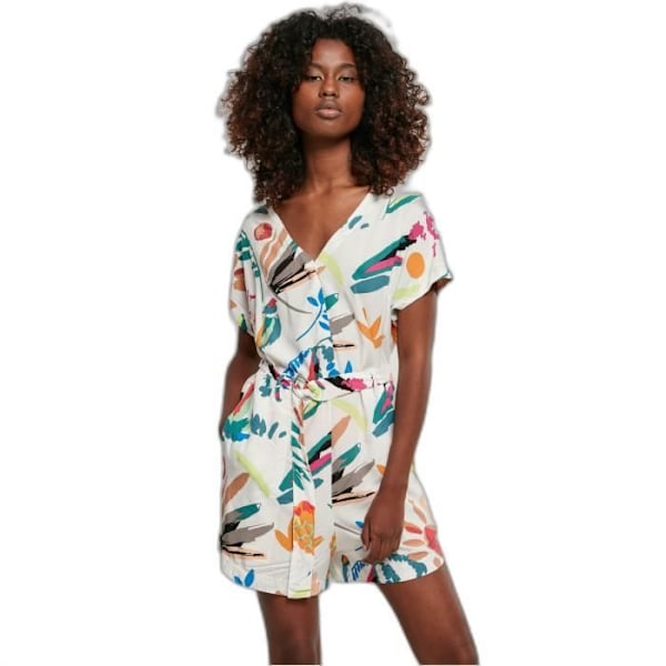 Kort jumpsuit med bælte til kvinder Urban Classics Viskose - multicolor - M Flerfärgad S