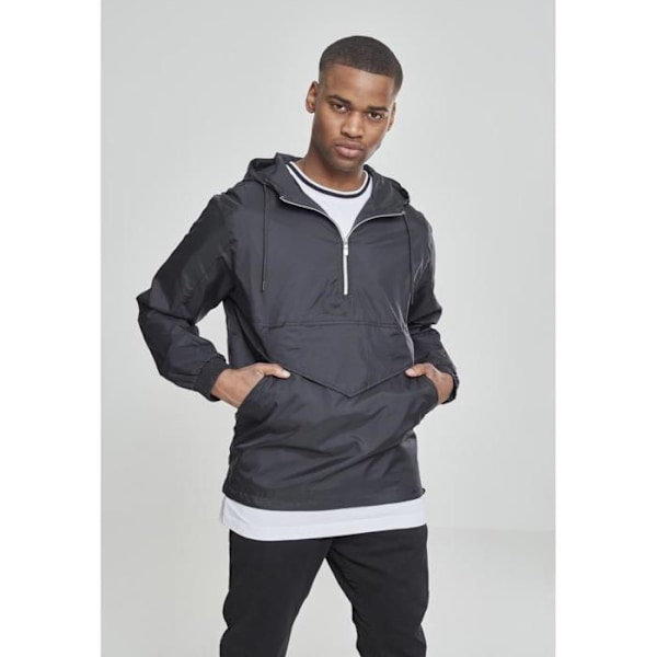 Vindjakke - Urban Classic - Basispullover - Sort - 100% Polyester - Lynlås på brystet svart jag