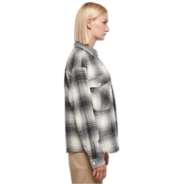 Oversize ternet skjorte til kvinder Urban Classics GT - hvid/sort - 2XL vit svart XXXXXL