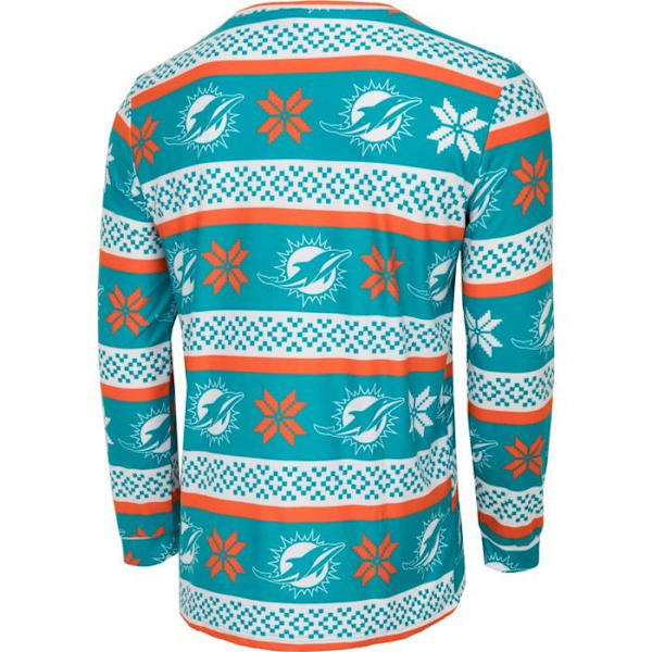 NFL-hold Vinter JULE Pyjamas Sæt skjorte og bukser Miami Dolphins M