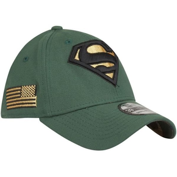 Casquette stretch New Era 39Thirty - SUPERMAN cilantro / camo - Herr Oliv S / M