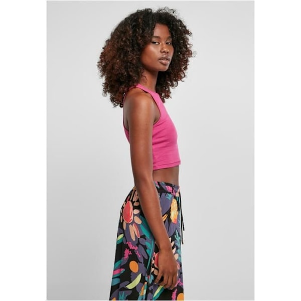 Kort ribbet top til kvinder Urban Classics - fuchsia rosa - XL Fuchsia rosa XL
