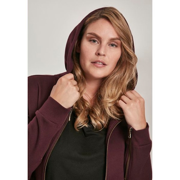 Parka til kvinder i store størrelser - Urban Classic - Mørkerød - Komfortabel - Design med hætte - Multisport mørkerød XXXXXL