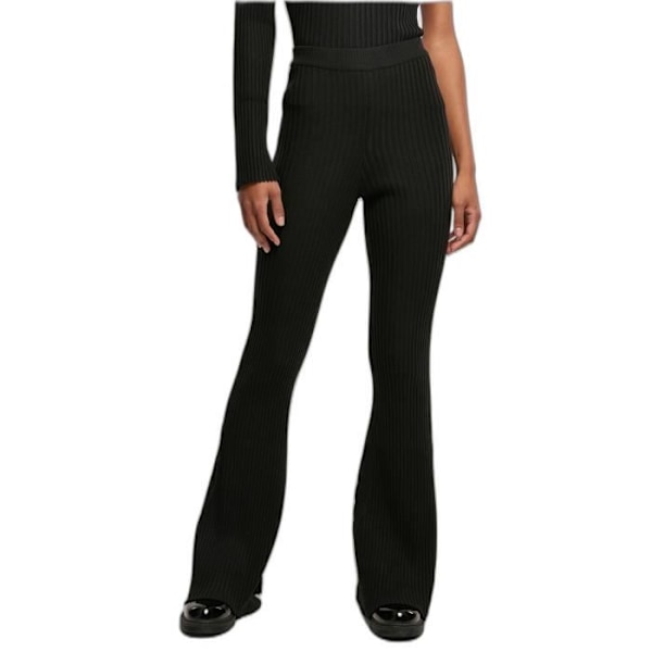 Urban Classics Dam Ribbed Flare Leggings - Svart - XS Svart M