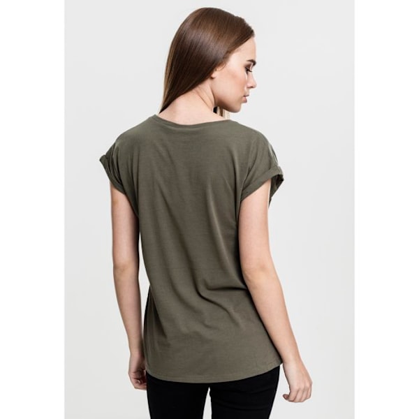 T-shirt dam - Urban Classic - Förlängd - Färg oliv - Lång passform - 100% bomull oliv XL